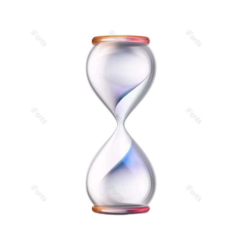 复古图片,沙漏元素,白色背景PNG,模板免抠素材